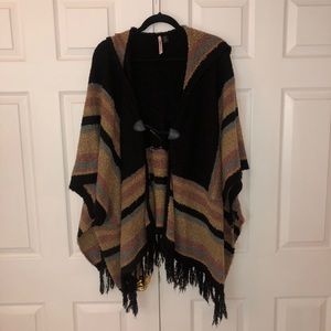 Multicolored poncho